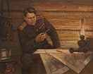 Мокрушин В.А. Маршал Василевский А.М. Планирование операции. 2021 г. х.м. 80х100.jpg