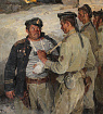 Бут Н.Я. Батя  начальник разведки. 1973 г. х.м. 155x140.jpg