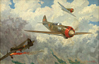 Сибирский А.В. Воздушный бой. 2014 г. Х.м. 130х200.jpg