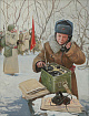 Смирнов Е.А. Передача разведданных партизанами. 2018 г. х.м. 65х50.jpg
